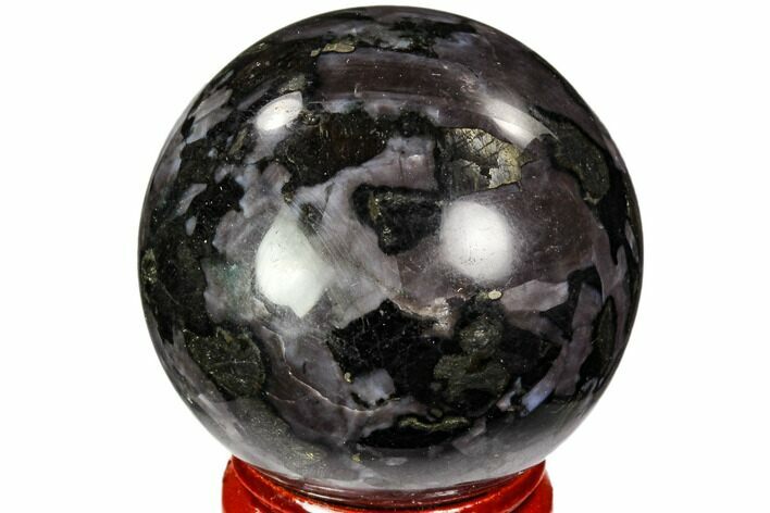 Polished, Indigo Gabbro Sphere - Madagascar #104686